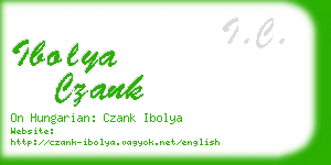ibolya czank business card